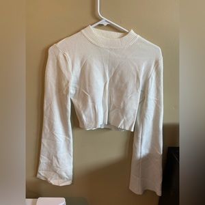 Cropped bell sleeve sweater